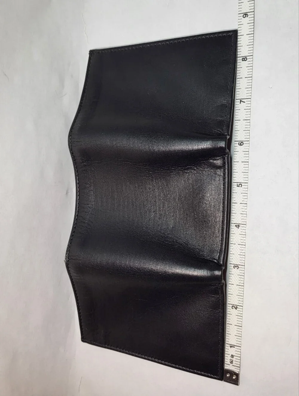 Buxton Black Leather Tri-Fold WALLET Three Fold w/ Insert Style 58980 NEW NOS